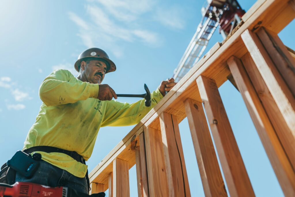 General Contractor in Utah County Working on Framing