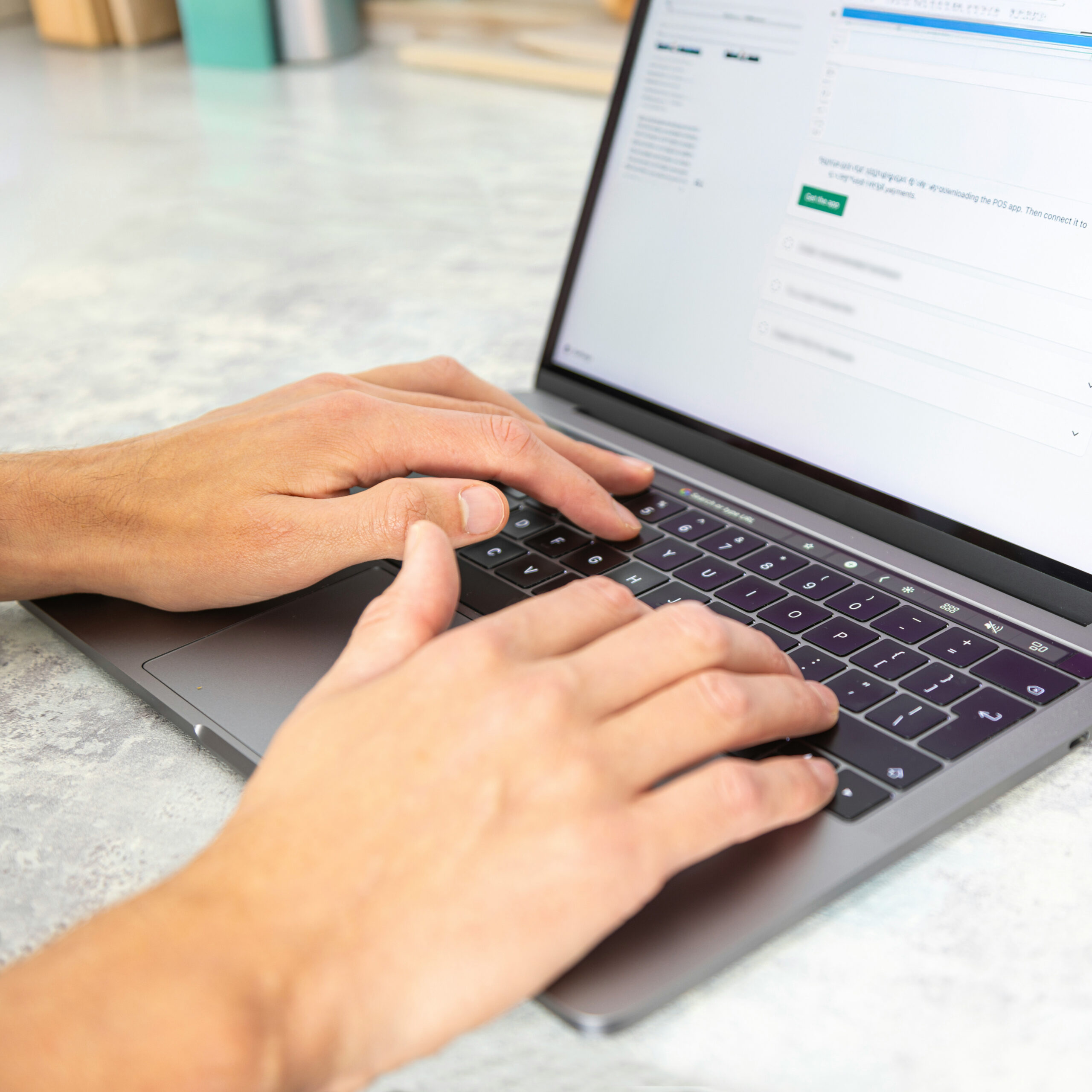 Typing in contact information for Renew Construction